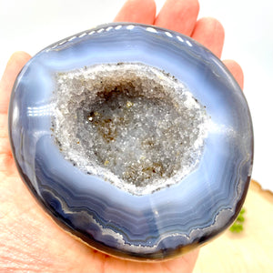 Blue Druzy Agate Geode